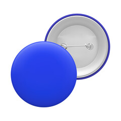 Wall Mural - blue round pin. empty badge template, front and back. png clipart isolated cut out on transparent ba