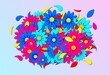 Abstract colorful floral background