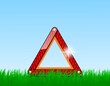 Illustration warning triangle reflector