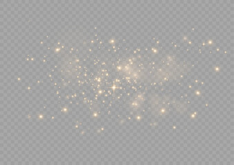the light of gold dust. bokeh light effect background png. christmas glowing dust background. yellow