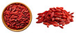 © Honey Bear - Goji berries in a bowl. Bunch of goji berries. Goji set. Isolated on a transparent background. KI.