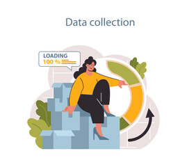 Wall Mural - predictive analytics. process of using data to forecast future outcome.