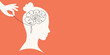© Anbuselvan - Psychologic therapy session concept with human head silhouette and helping hand unravels the tangle of messy thoughts with mental disorder, anxiety and confusion mind or stress.