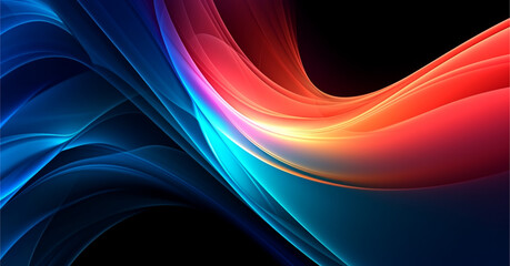 Wall Mural - colorful wave abstract background. generative ai