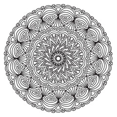  Decorative circle (mandala). Vector