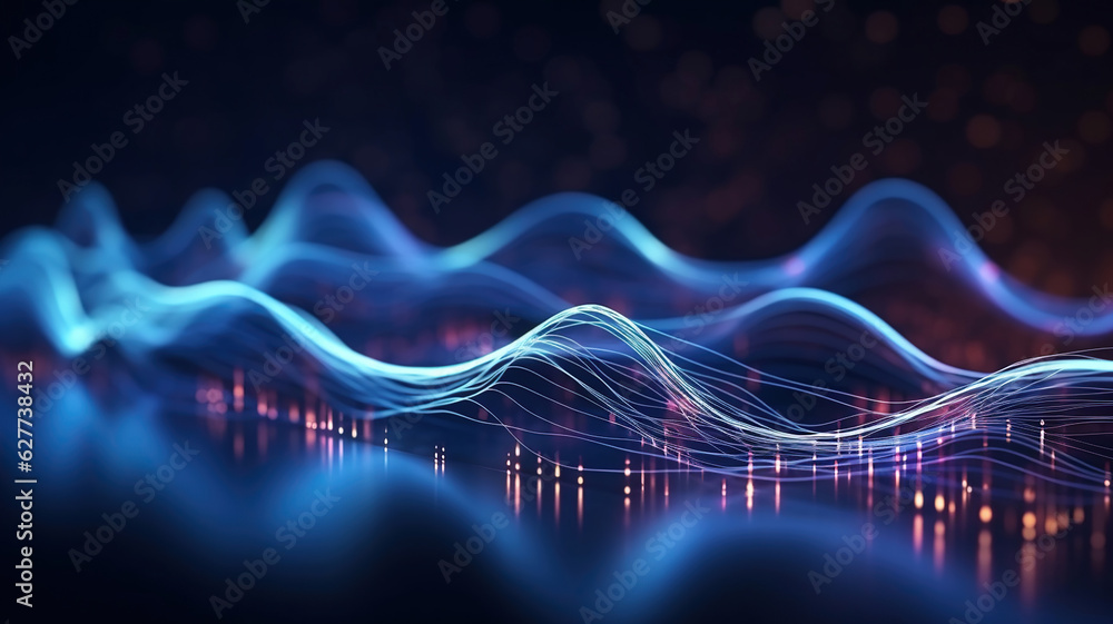 The abstract technology big data concept explores the integration of ...