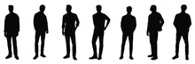 Silhouettes Of Man Standing People Vector Eps 10