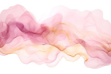 Watercolor Background, Abstract Wave Background, Rose, Red, Orange Vector Illustration, transparent Background, isolated, png. AI generated