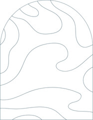 Wall Mural - Geometric shape with doodle line art