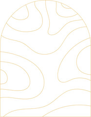 Wall Mural - Geometric shape with doodle line art