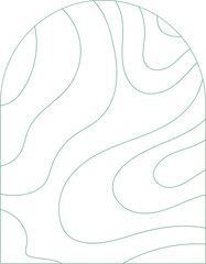 Wall Mural - Geometric shape with doodle line art
