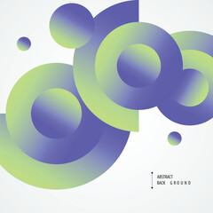 Aufkleber - Circles gradient vector design. Minimal modern gradient. Abstract cover background. Dynamic connect shapes template