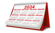 Illustration vector of 2024 Calendar