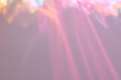 © Aleksandra Konoplya - Abstract rays of pink light, atmospheric rainbow light refraction effect on white wall, Iridescent sparkling glow. Luminous, fanciful, dreamlike imagery, ethereal god light overlay effect