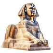 Egyptian Sphinx isolated on transparent background, generative ai