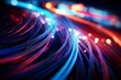© Yuliia - Colorful optic fiber electrical cables wires neon waves lines abstract 3d ai design background pattern glow colored streams information optical connection internet web multicolor data led technology