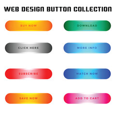 Wall Mural - cta web button collection