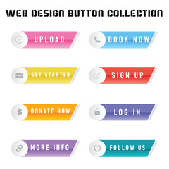Wall Mural - cta web button collection