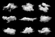 © ภัทรชัย รัตนชัยวงค์ - White clouds isolated on black background Clouds set on black