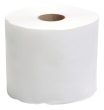 Roll Of Toilet Paper Or Tissue Isolated.