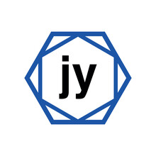 JY Company Name In Diamond Shape. JY Monogram.