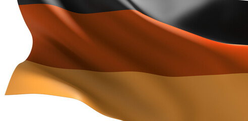 Wall Mural - Flag of Germany. Wide format 3D illustration. State symbol of the Federal Republic of Germany.