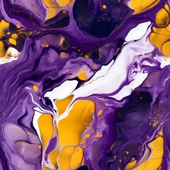 Wall Mural - abstract painting of purple nd yellow colors