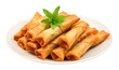Spring Rolls Isolated on Transparent Background
