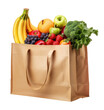 Paper Bag With Fruits And Vegetables Isolated on Transparent Background
