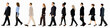 © artist404 - Illustration of side of business people standing in row.