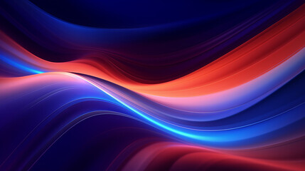 Aufkleber - Abstract background with vibrant blue and red wavy lines