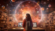© Juanrastock - Futuristic Scholar teen Girl in School Ambience, generative ai