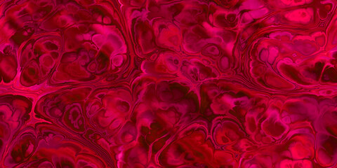 Canvas Print - wild red magenta marbled seamless tile repeat pattern