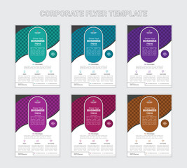 Business brochure flyer design a4 template. Business Flyer Corporate Flyer Template Geometric shape Flyer Circle Abstract Colorful concepts.