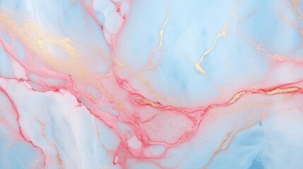 Poster - Generative AI : Luxury abstract fluid art painting in alcohol ink technique, mixture of red, yellow and gold paints. Imitation of marble stone cut, glowing golden circles. Tender and dreamy design.