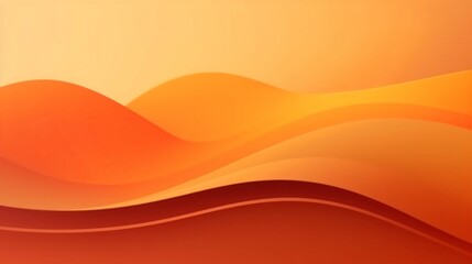 Fototapete - Generative AI : Minimal geometric background. Orange elements with fluid gradient. Dynamic shapes composition