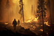 Entfesselter Inferno: Verheerender Waldbrand verschlingt den Wald