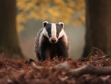 European Badger Wildlife Photography Generative AI