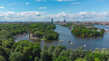 Berlin, Spreepark, River And Boats, View From Above