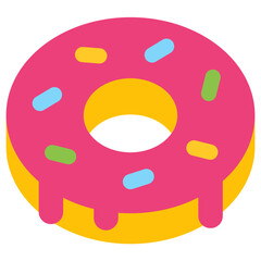 Wall Mural - donut flat icon