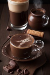 cup of coffe and chocolate