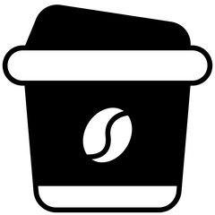 Canvas Print - coffee solid line icon