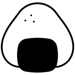 Canvas Print - onigiri solid line icon