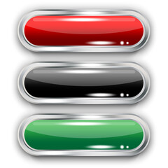Wall Mural - blank colored internet web button set. vector illustration. eps 10.