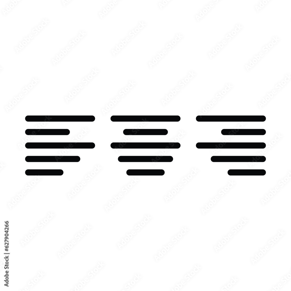 Alignment icons collection Stock Vector | Adobe Stock