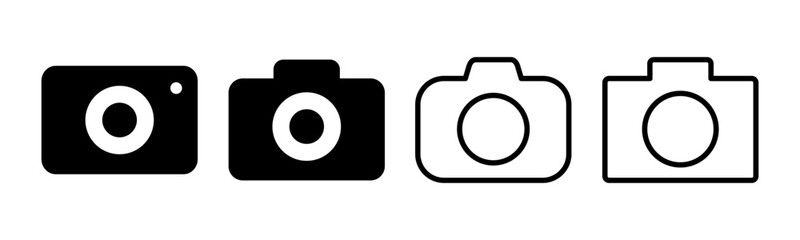 Camera icon set illustration. photo camera sign and symbol. photography icon.