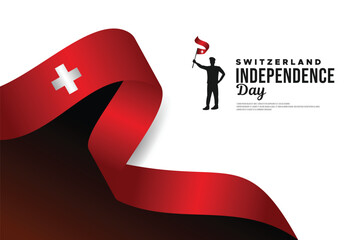 Switzerland Independence Day Illustration Design