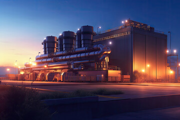 Wall Mural - Aerial top view industry petroleum station with beautiful sky background, gas and oil refinery tank for process, Manufacturing of industrial with Generative AI.