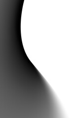 Digital png illustration of black shape with copy space on transparent background