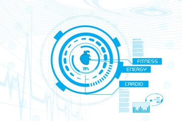 Digital png illustration of digital interface on transparent background